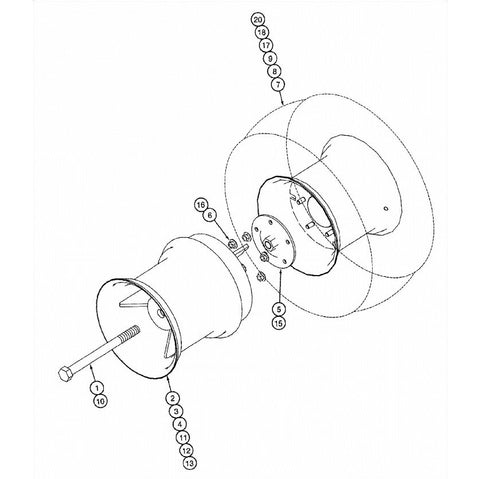 222288A1 - Reference Number 2 or 11 - Rim (Used With a 23 x 10.5 x 12 Tire, does not include a tire)