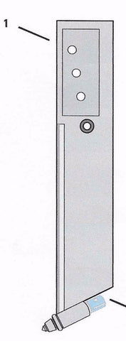 10" or 13" Depth, 1/2" Thick Angled Plow Blade - Reference Number 1