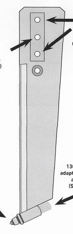 12" or 15" Depth, 1/2" Thick - Straight Thin Vibratory Plow Blade