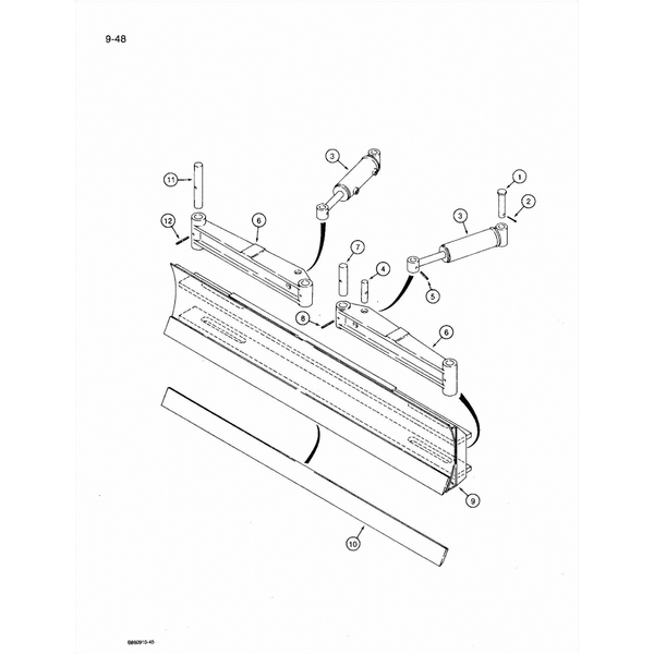 Astec and Case RT 360 Backfill Blade Mounting Arms