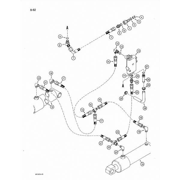 Astec and Case RT 360 Vibratory Plow Lift Hydraulic Circuit