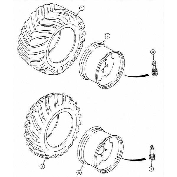 Astec and Case Maxi Sneaker C, D and E Tires and Rims