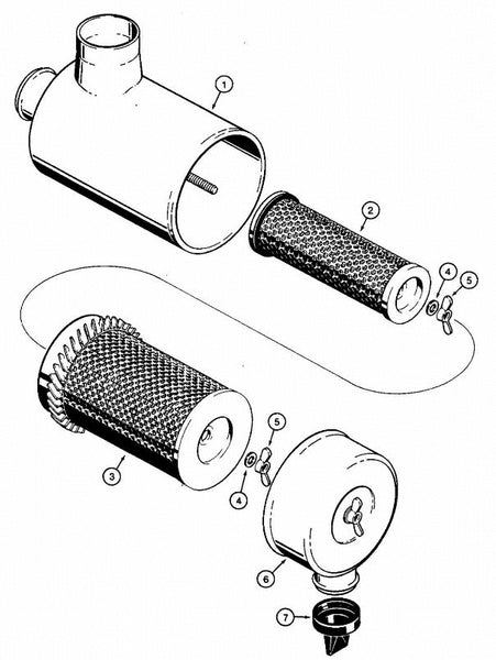 Astec and Case RT 360 Air Filter for Duetz Diesel PIN JAF0104257 and after