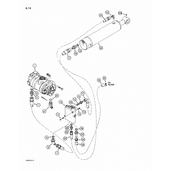 Astec and Case RT 360 Trencher Boom Lift Hydraulic Diagram