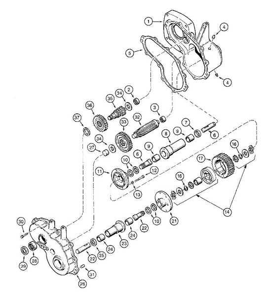 Astec and Case RT130 Transaxle AUH674322 Repair Parts