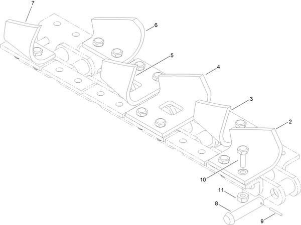 Astec and Case 1.654" Pitch Trencher Chain Assemblies
