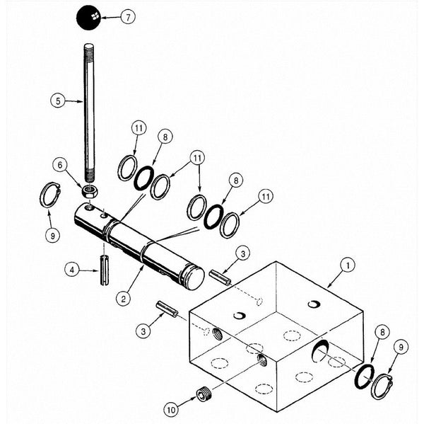 Astec and Case Maxi Sneaker C, D and E Attachment Lift Selector Valve Repair Parts