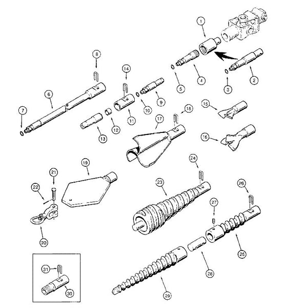 Astec and Case Maxi Sneaker C, D, E and RT 360 Boring Rods and Reamer