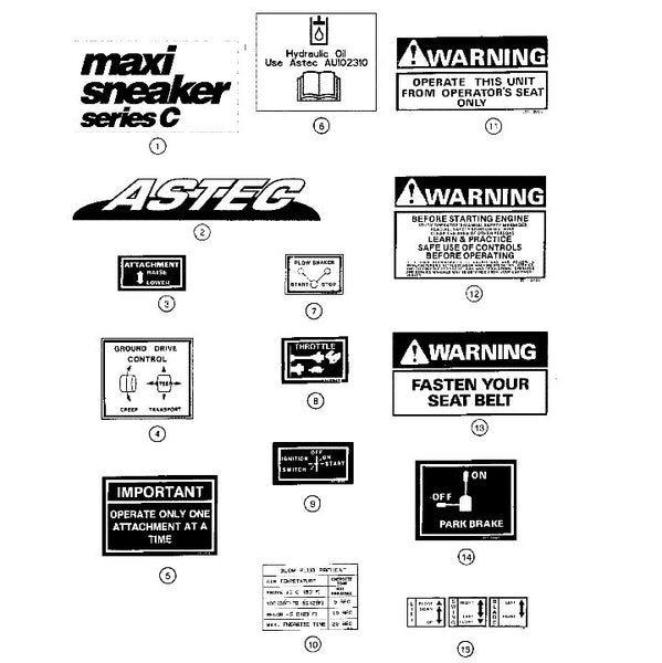 Astec and Case Maxi Sneaker C, D and E Decals