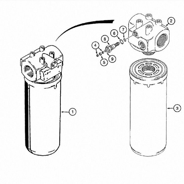 Astec and Case Maxi Sneaker C, D and E Hydraulic Oil Filter