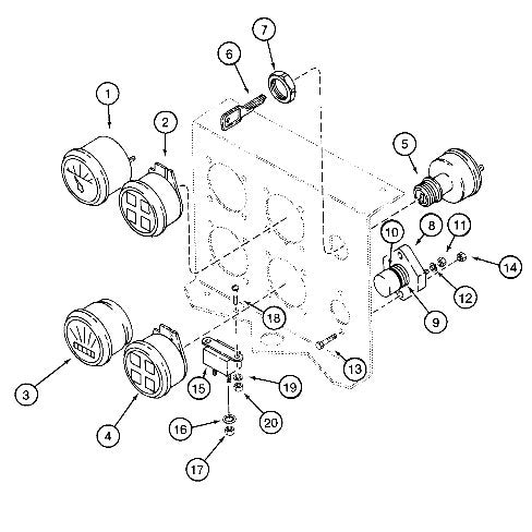 Astec and Case Maxi Sneaker C, D and E Ignition Switch and Guages