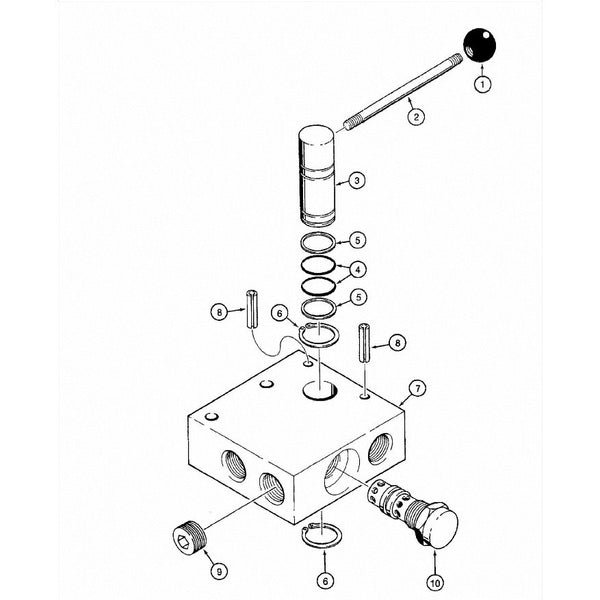 Astec and Case Maxi Sneaker C and D Plow Motor Control Valve Repair Parts