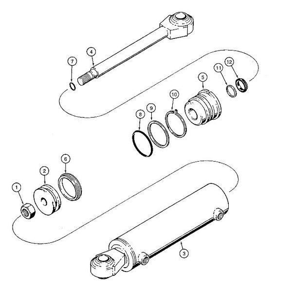 Astec and Case Maxi Sneaker C, D and E Steering Cylinder Seal Kit