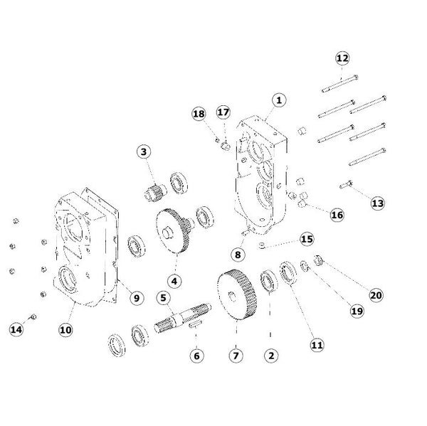 Astec and Case Maxi Sneaker C, D and E Transmission AU104951 Repair Parts