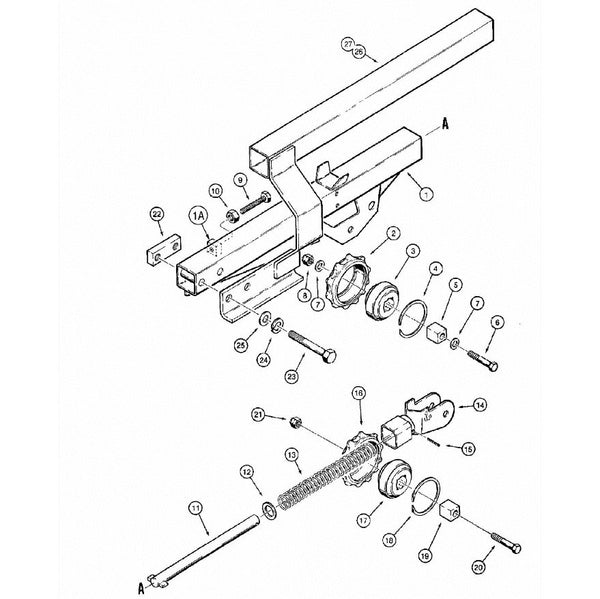Astec and Case Maxi Sneaker C Trencher Double Sprocket Boom Assembly