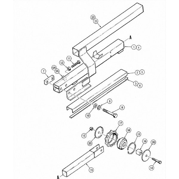Astec and Case Maxi Sneaker C Trencher Single Sprocket Boom Assembly