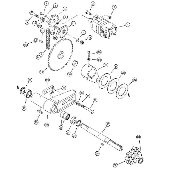 Astec and Case Maxi Sneaker C Trencher Drive Assembly