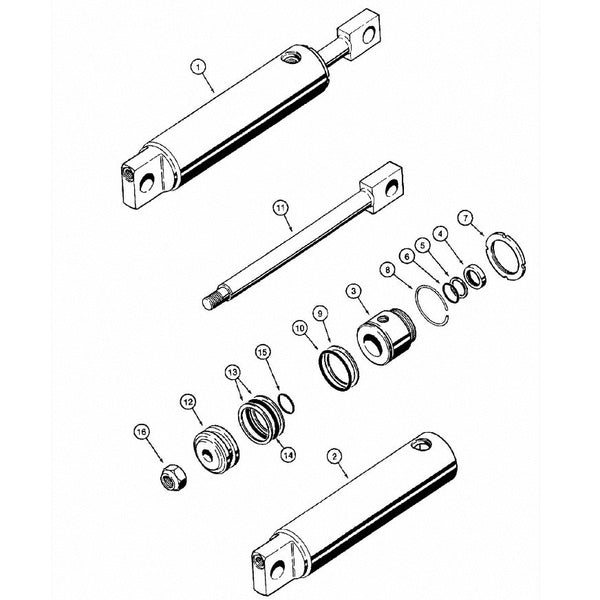 Astec and Case Maxi Sneaker C, D and E Trencher Lift Cylinder Repair Parts