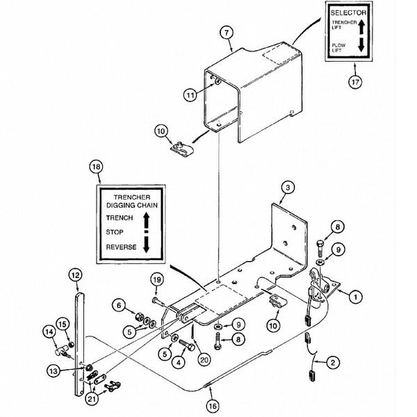 Astec and Case Maxi Sneaker C Trencher Neutral Start Switch Mounting, Harness and Controls