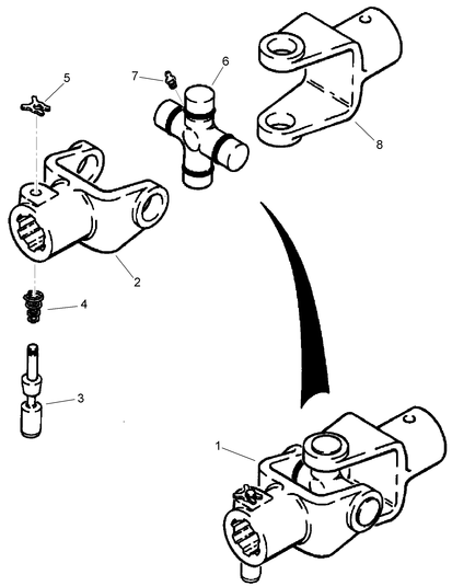 Astec and Case Maxi Sneaker C, D ,E and RT 360 Universal Joint