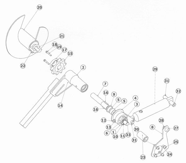 Case and Astec RT130 Trencher Mounting and Auger