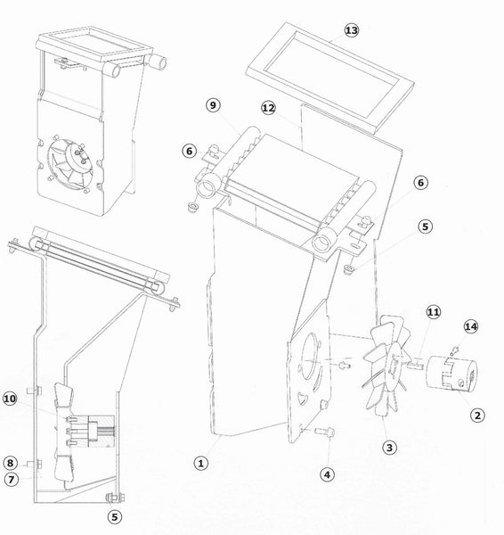 Astec and Case RT130 Fan and Oil Cooler