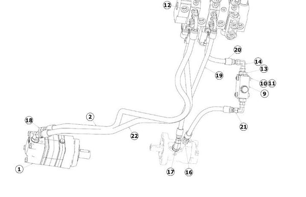 Astec and Case RT130 Trencher Drive Motor and Flow Restrictor