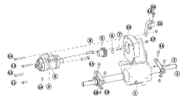 Astec and Case RT130 Trencher Power Train