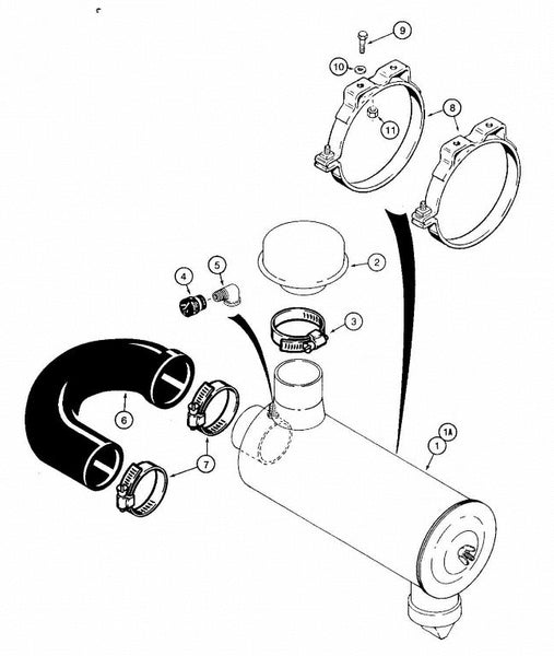 Astec and Case RT 360 Air Cleaner for Duetz Diesel Before PIN JAF0104257