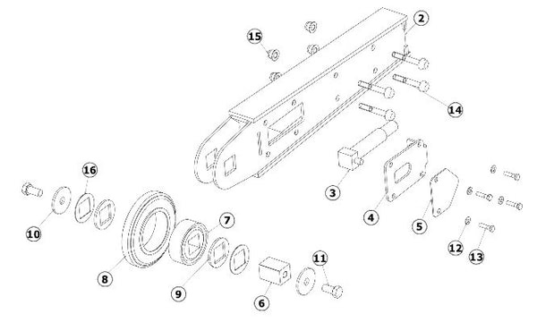 Astec and Case RT60 Trencher 24,30,36 and 42 Inch Boom Parts