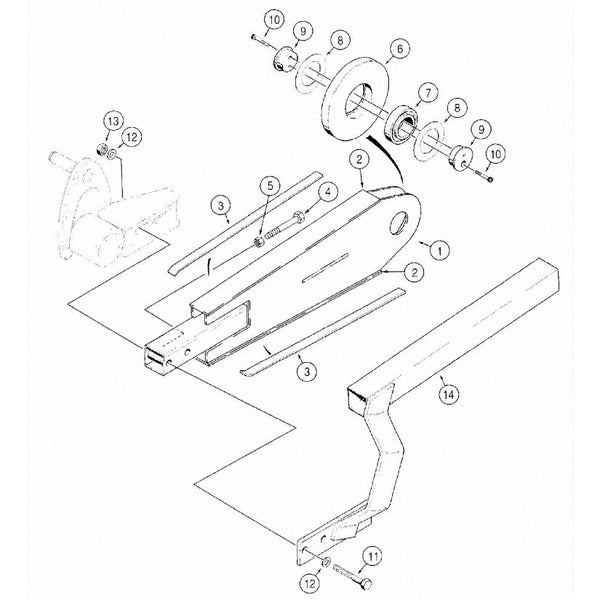 Astec and Case RT60 Trencher 24 Inch Boom with 2 Bolt Chain Adjustment