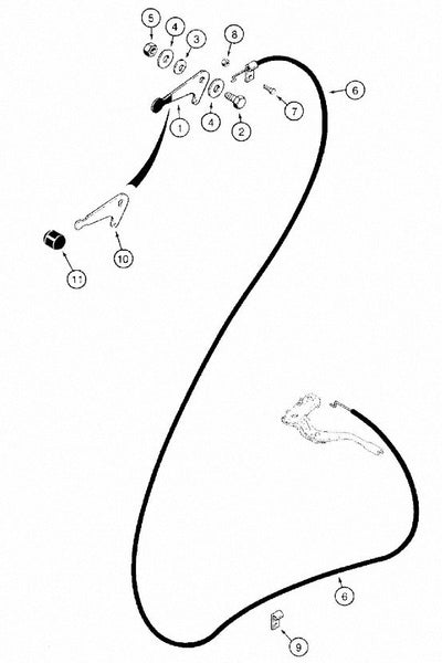 Astec and Case RT60 Trencher Throttle Cable