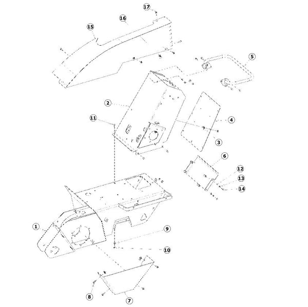 Astec and Case RT60 Trencher Frame and Covers