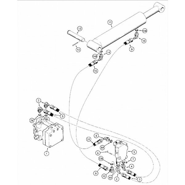Astec and Case RT60 Trencher Lift Cylinder, Valve and Pump