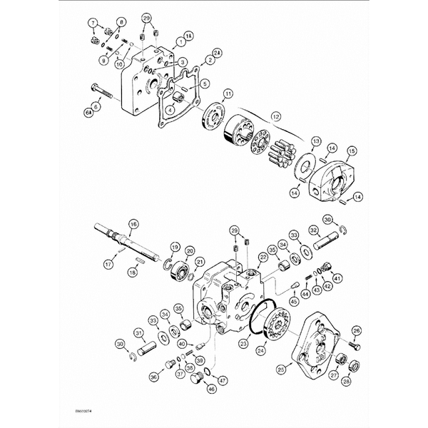 Astec and Case RT60 Pump H674324 Repair Parts