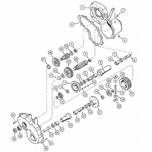 Astec and Case RT60 Trencher Transaxle H674322 Repair Parts