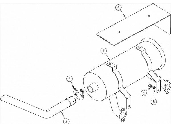 Case and Astec TF300 B Muffler
