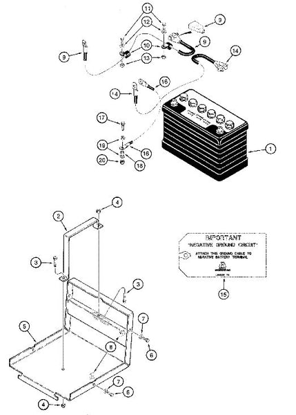 Astec and Case Maxi Sneaker C, D and E Battery Mounting and Cables