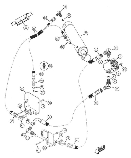 Astec Maxi Sneaker D P40 Plow Valve to Hydraulic Motor to Cylinder