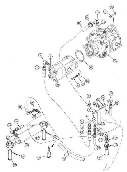 Astec Maxi Sneaker D and E Steering Cylinder, Pump and Valve