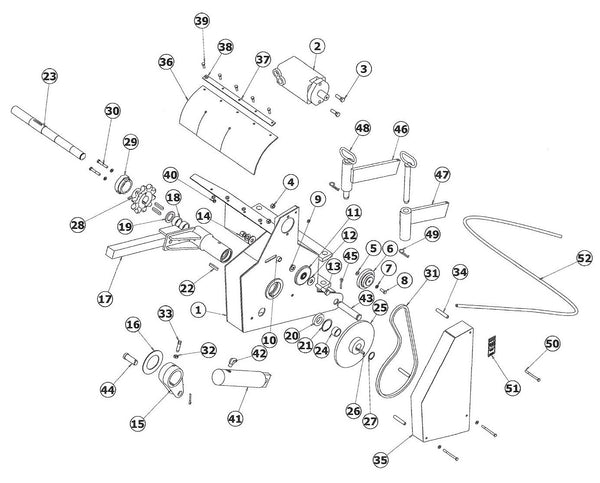 Astec Maxi Sneaker D and E Trencher Frame and Drive Parts