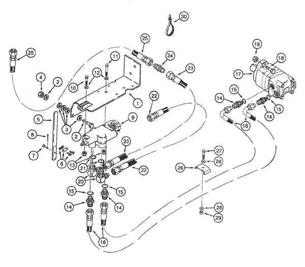Astec Maxi Sneaker D and E Trencher Valve to Hydraulic Motor