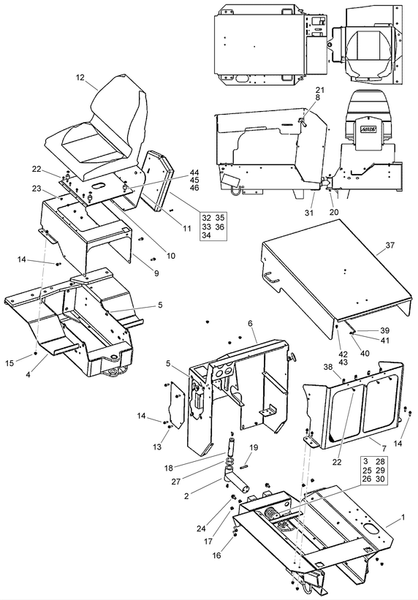 Astec Maxi Sneaker E Chassis, Hood and Seat
