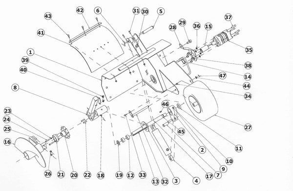 Astec RT160 Trencher Chain Engagement Parts