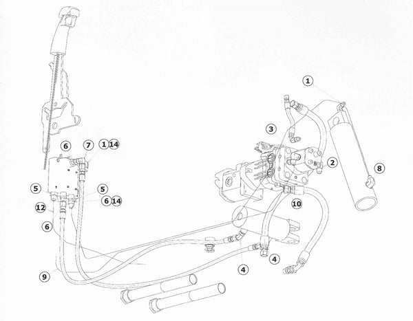 Astec RT 160 Trencher Boom Lift and Steering Hydraulic System