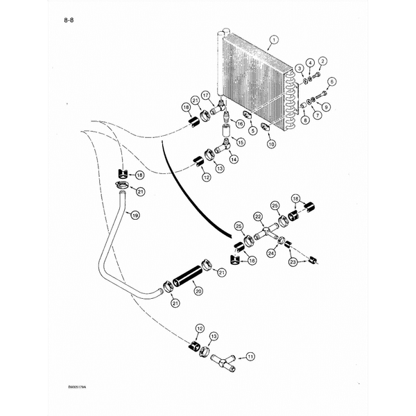 Astec and Case RT 360 Hydraulic Oil Cooler Diagram