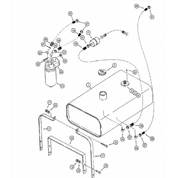 Astec and Case Maxi Sneaker C Fuel Tank Assembly and Fuel Filters
