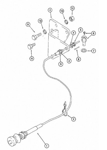 Astec and Case Maxi Sneaker C Throttle Cable and Mounting