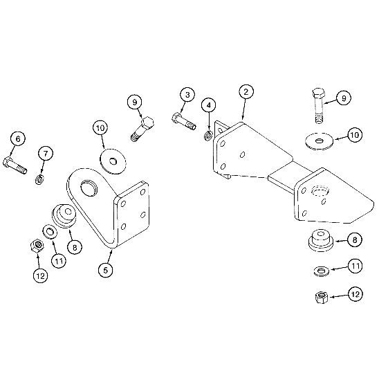 Astec and Case Maxi Sneaker C Engine Mounting Parts