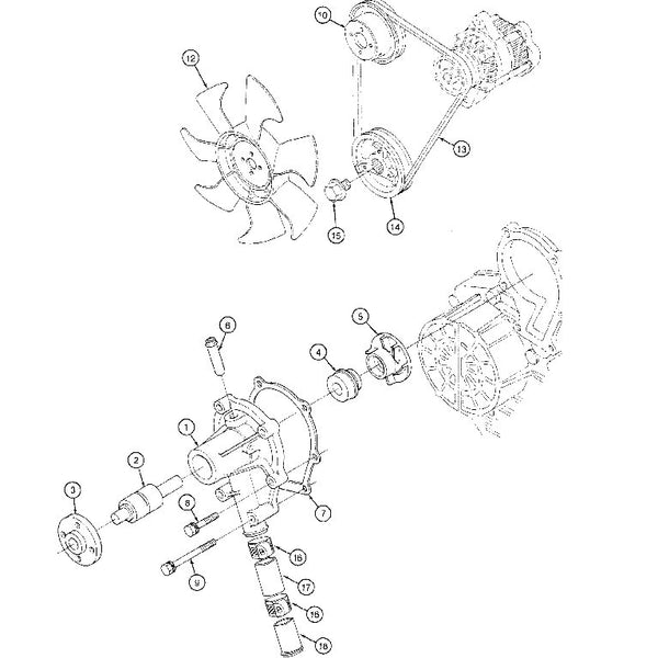 Case and Astec Maxi Sneaker Series C Water Pump